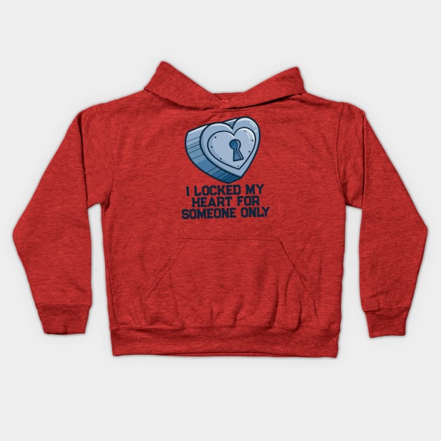 Locked My Heart Kids Hoodie by Jocularity Art